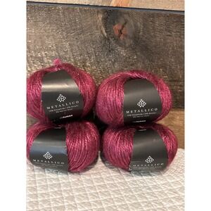 4-HOBBII - METALLICO FINE - POLYAMIDE/ACRYLIC/WOOL - 50G/289YDS - MAGENTA